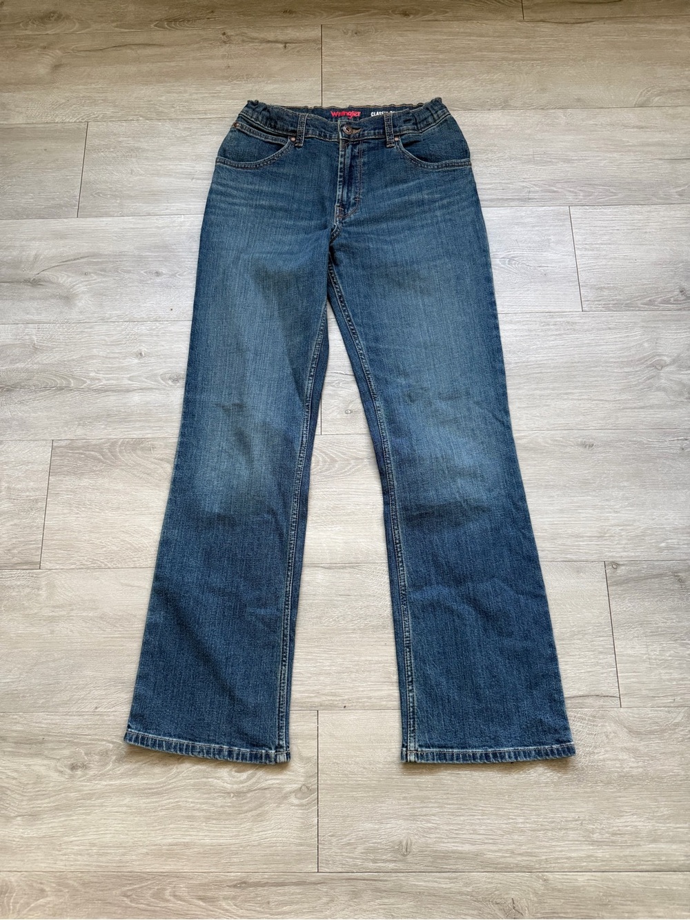 Wrangler Classic Boot Jeans Size 16R Mid Blue Bootcut